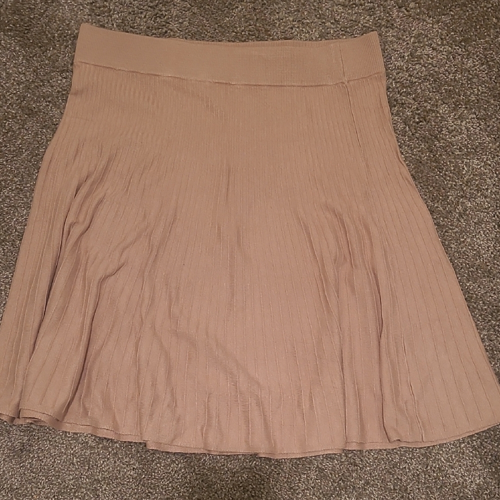 Ann Taylor Beige A-Line Skirt